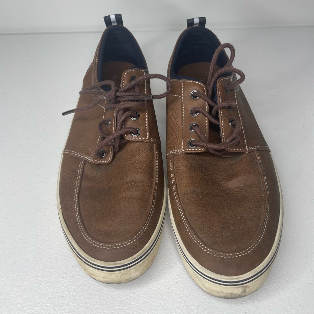 Men's Light Brown Blue Goodfellow & Co Shoe Lace Up Size 7 Dress Shoe